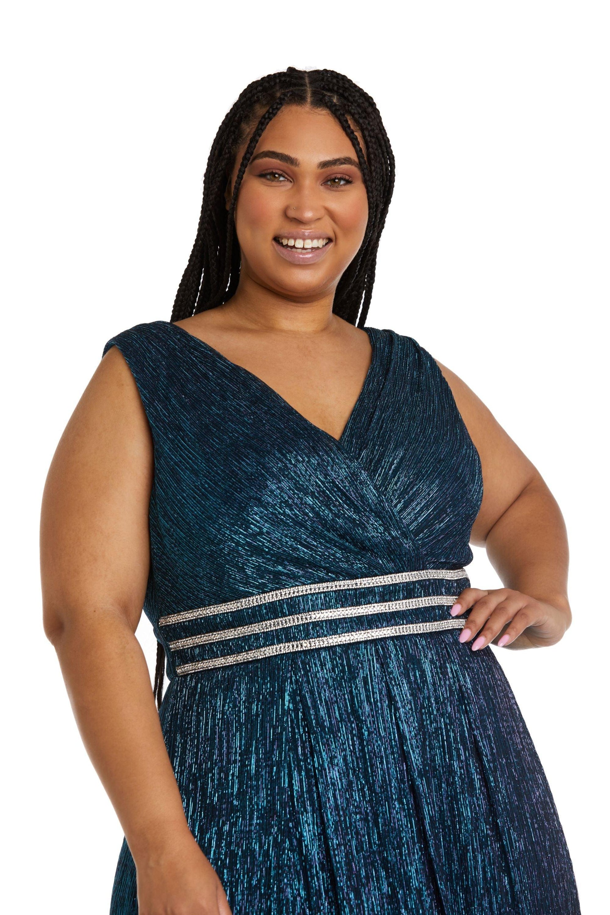 R&M Richards 7068W Long Plus Size Formal Dress