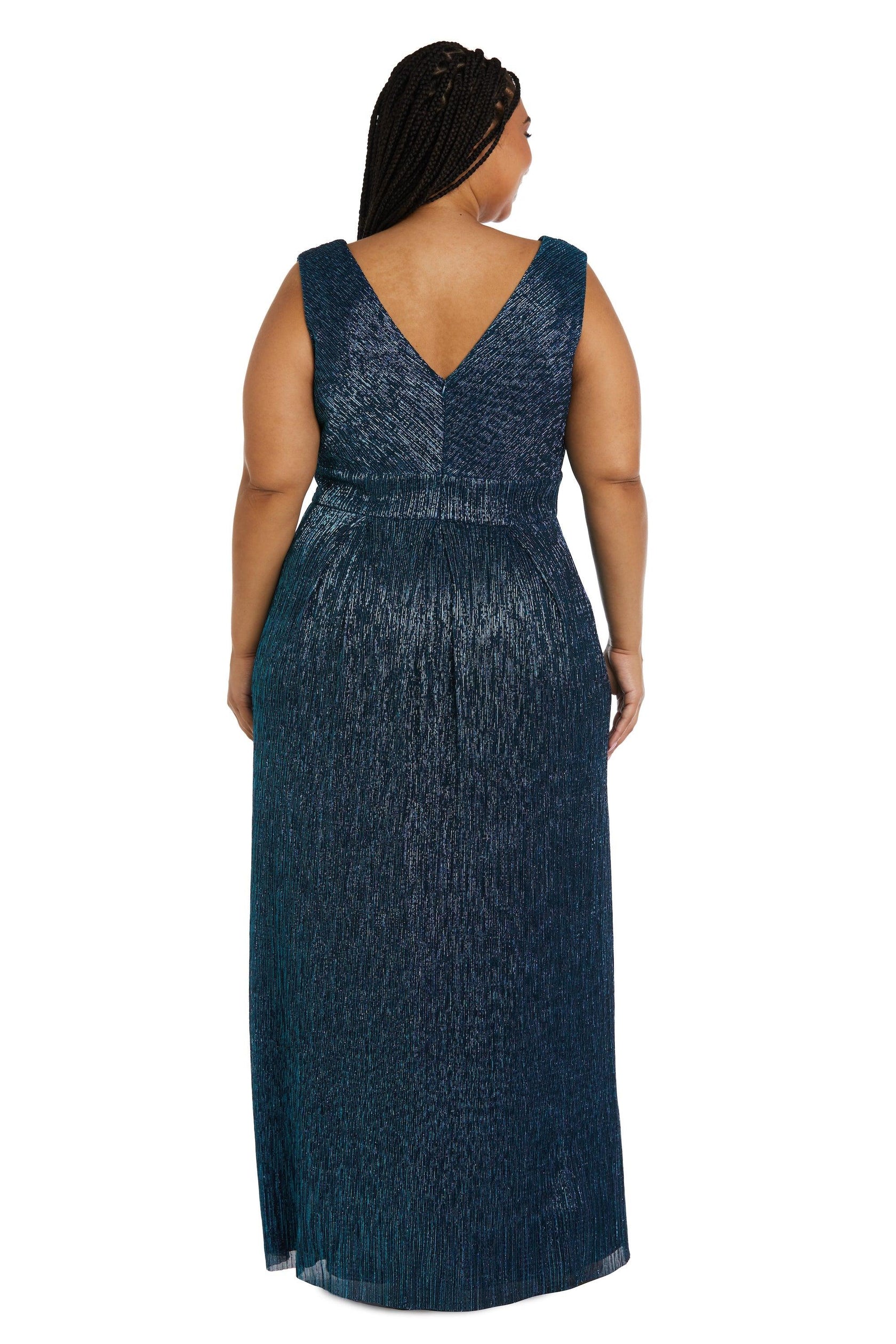 R&M Richards 1798W Long Formal Printed Floral Plus Size Dress