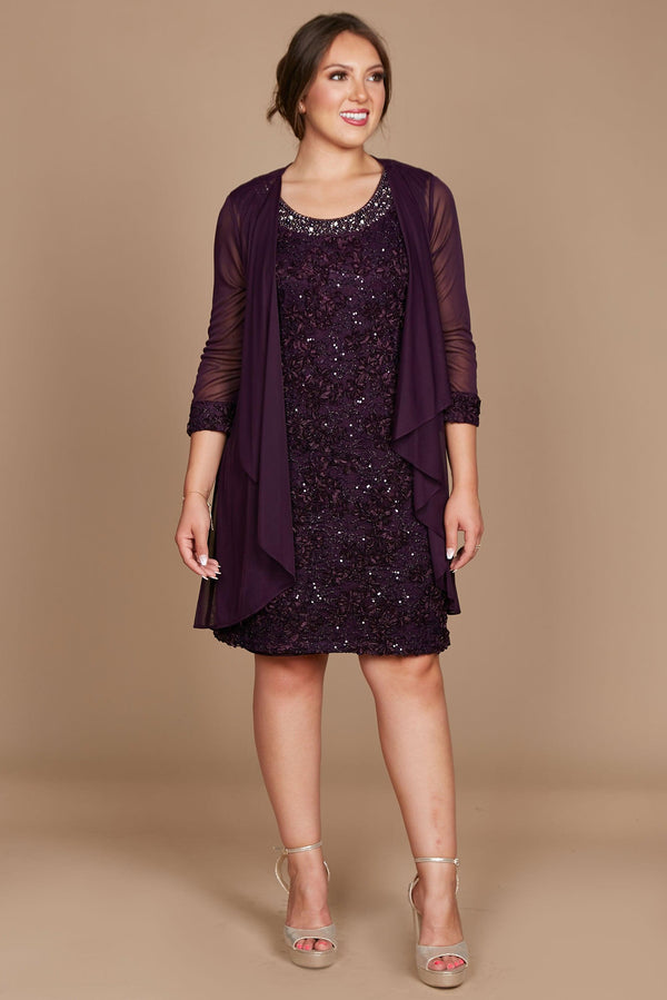 Mother Of The Bride Formal Dress Short R&M Richards 7078