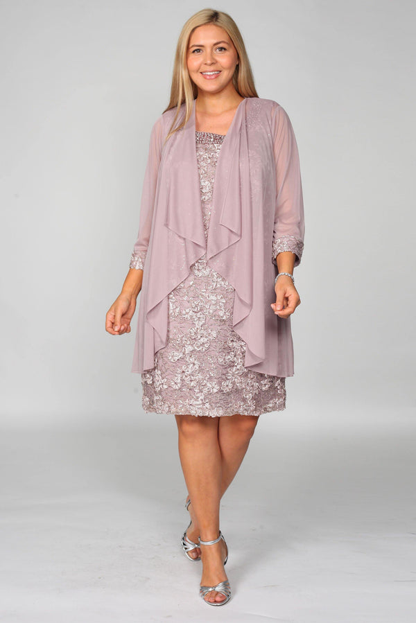 Mother Of The Bride Plus Size Dress Short R&M Richards 7078W