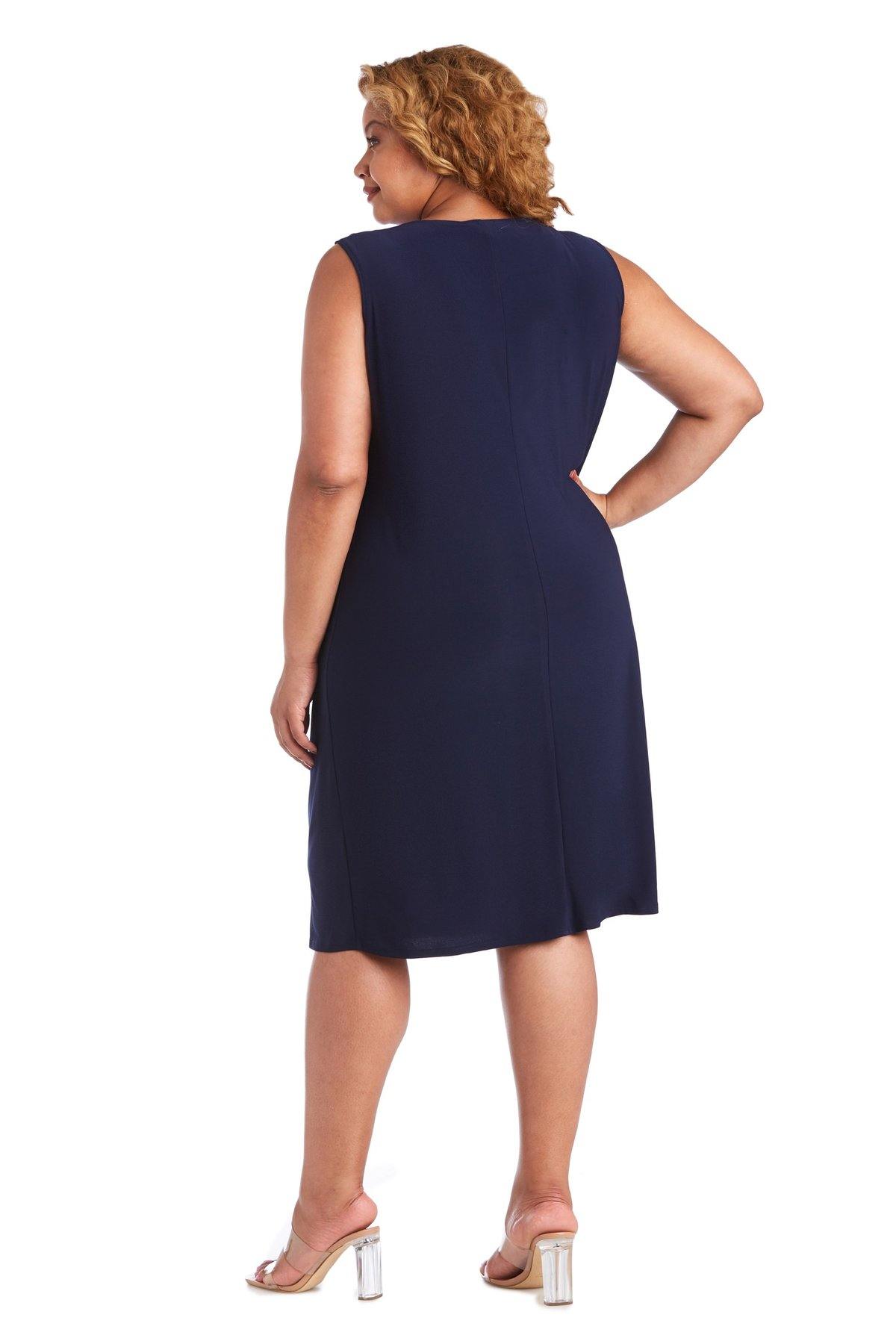R&M Richards 7117W Short Plus Size Mother Of The Bride Dress