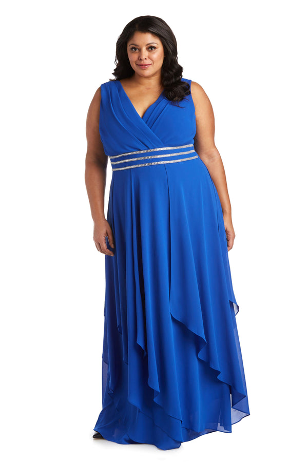 Plus Size Matte Chiffon Gown Long R&M Richards 7126W