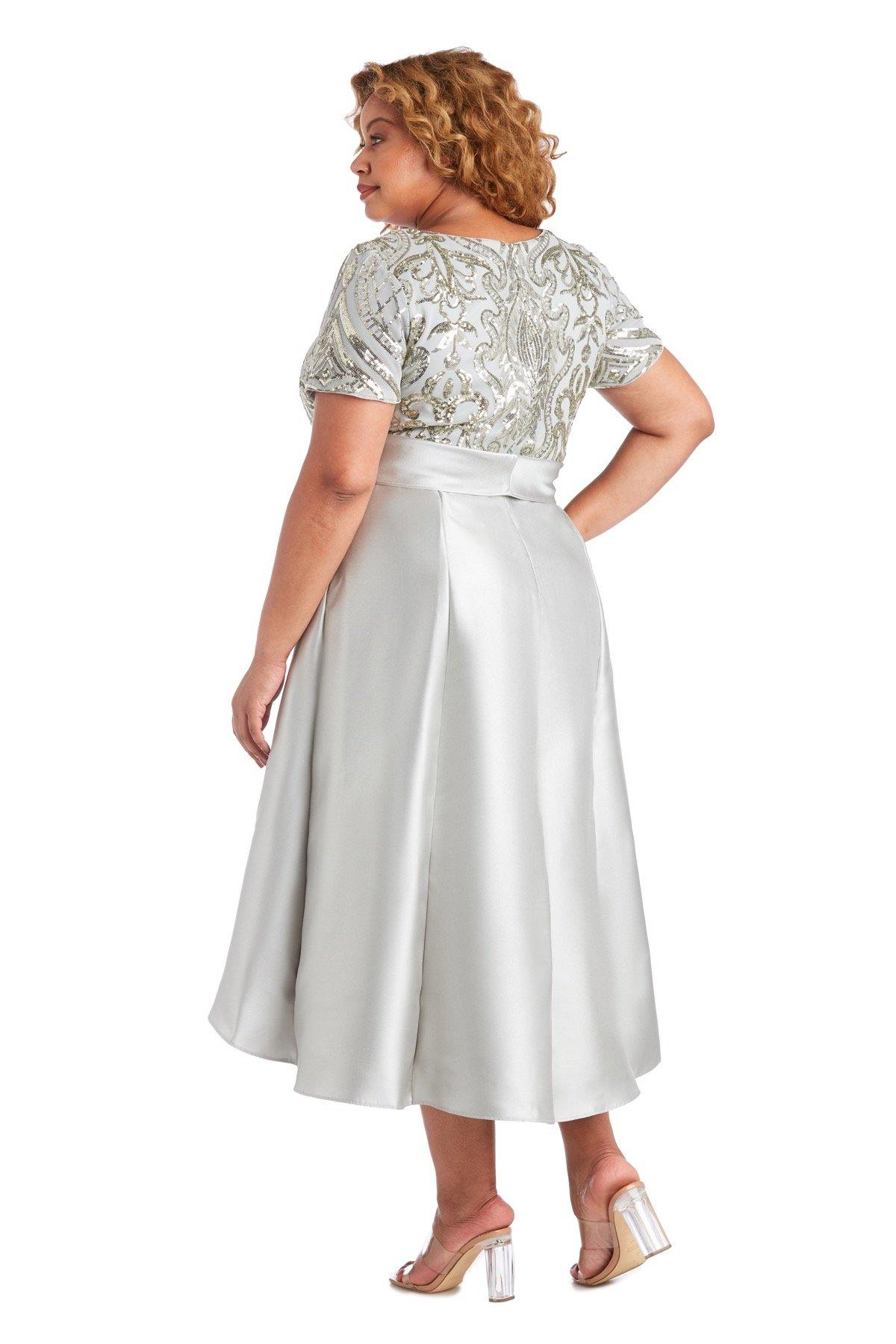 R&M Richards 7136W Plus Size High Low Dress