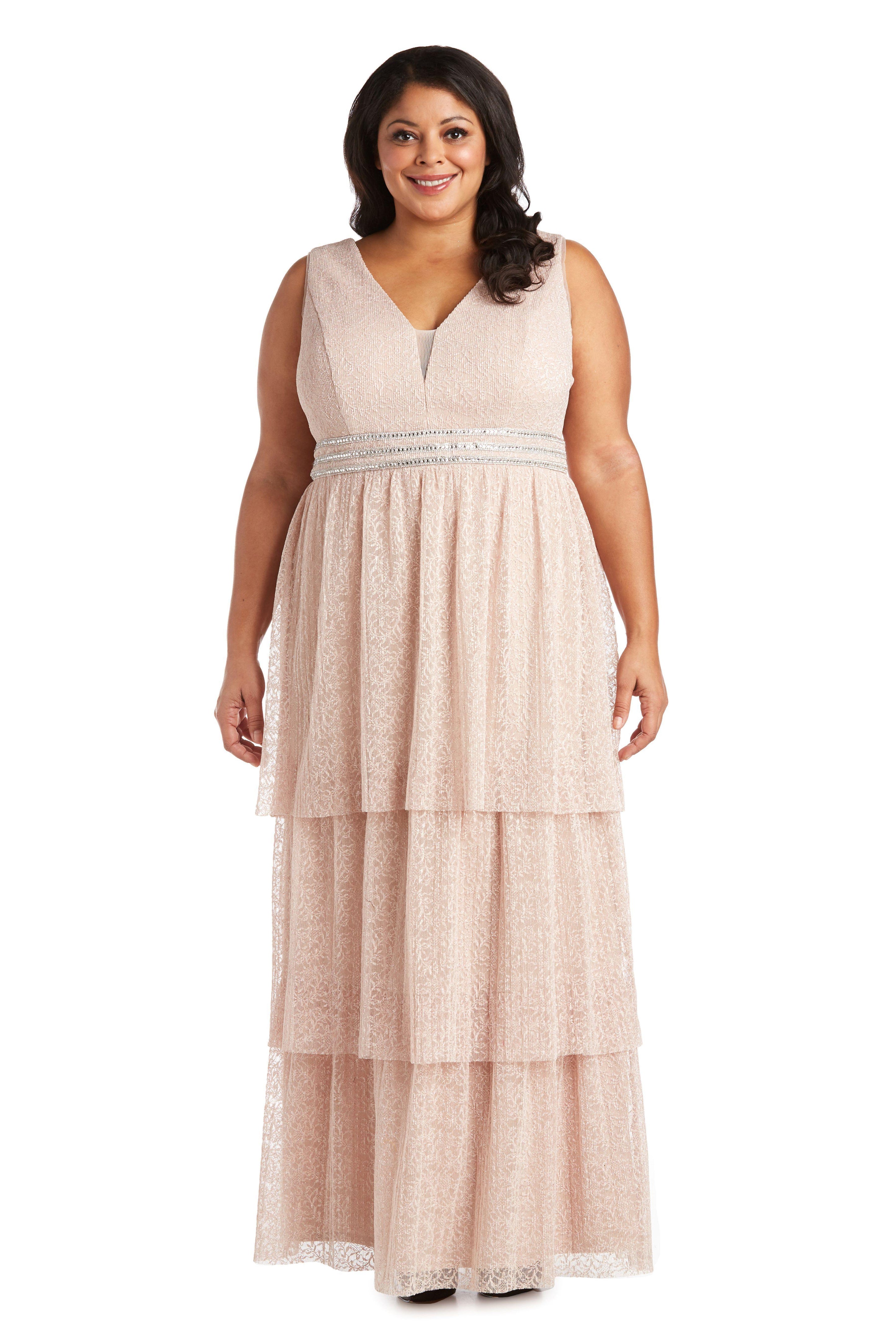 Blush R&M Richards 7142W Long Plus Size Formal Dress for $104.99 – The Dress Outlet