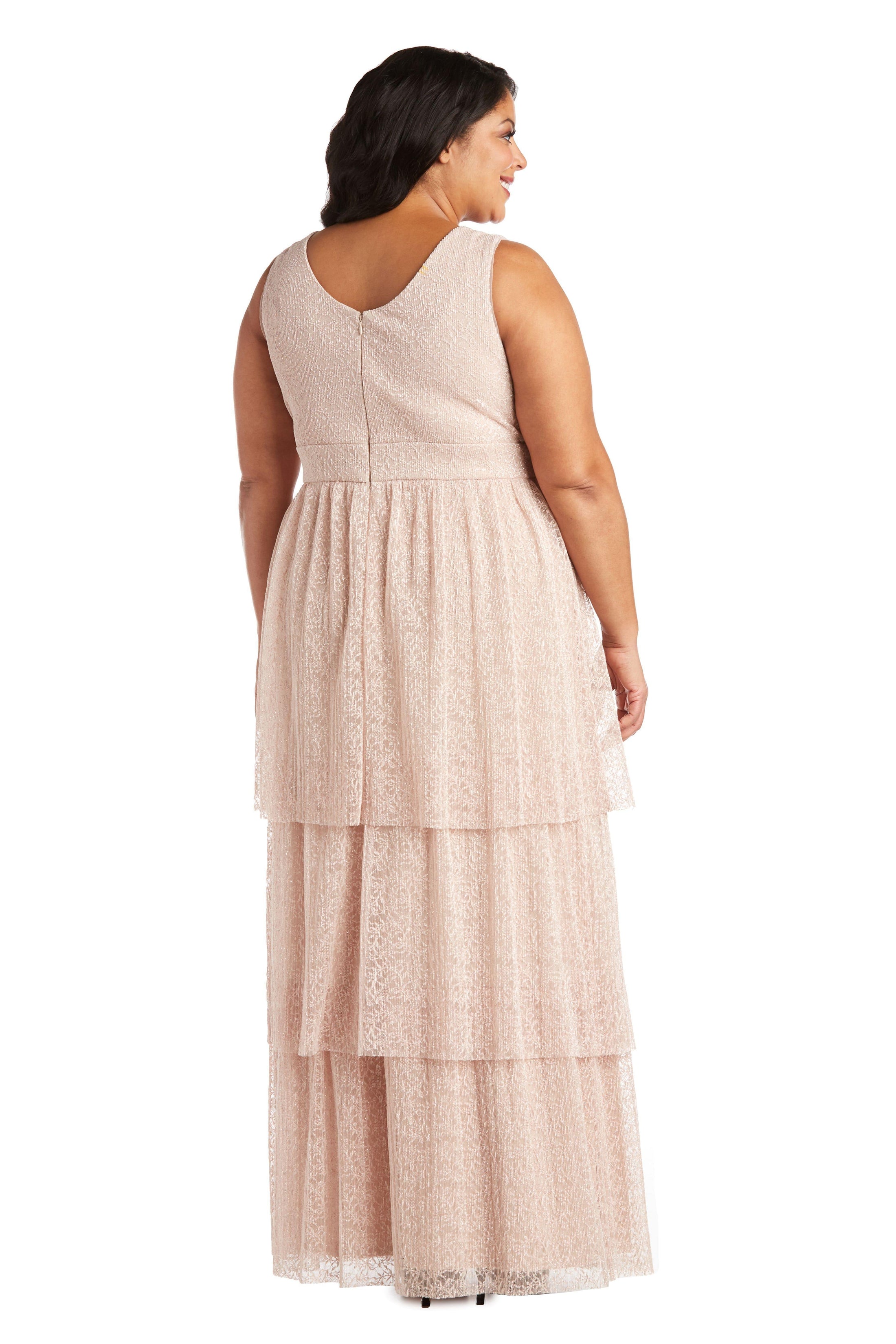 R&M Richards 3227W Long Velvet Formal Plus Size Dress