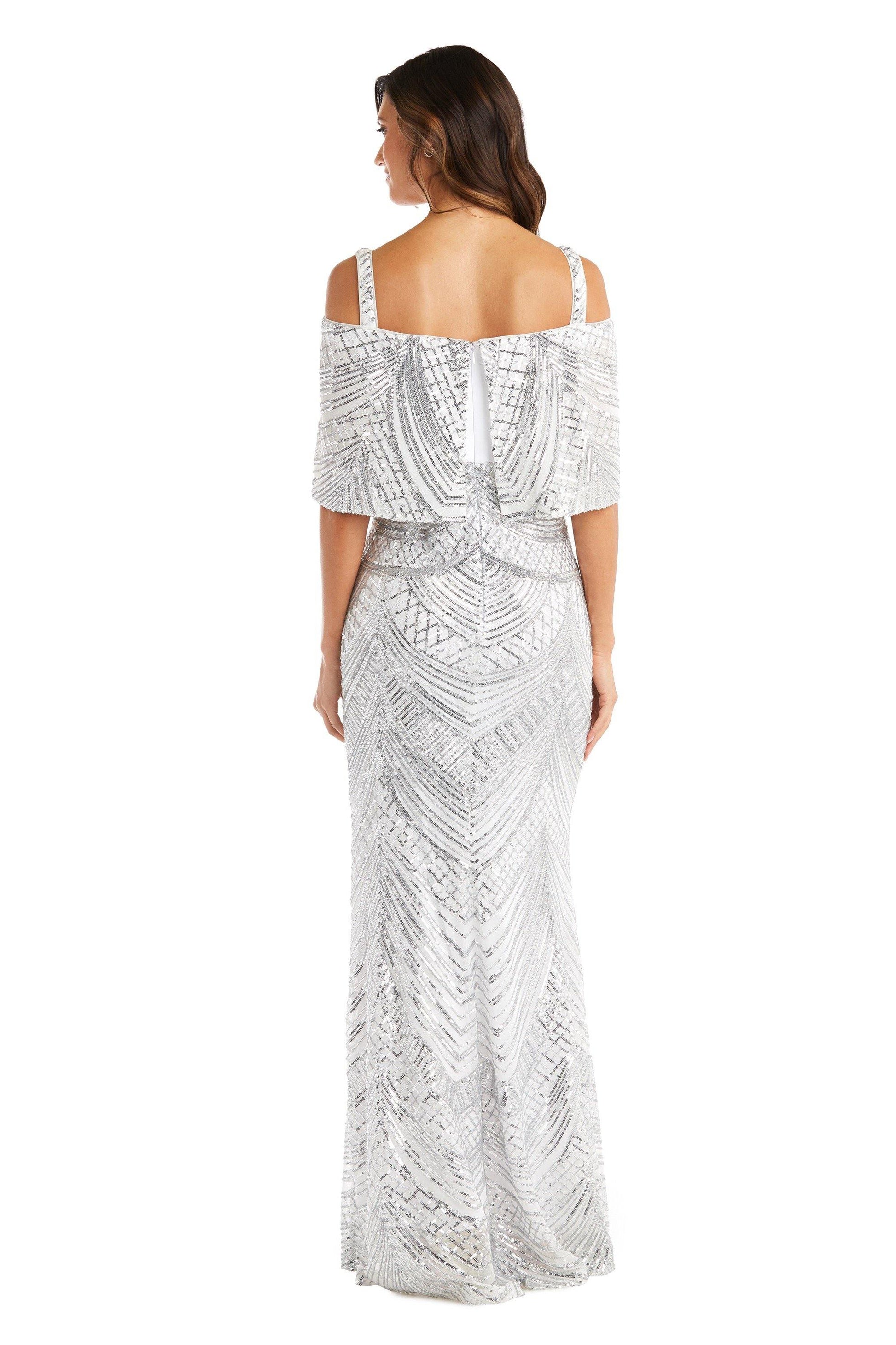 R&M Richards 7146 Long Mother Of Bride Caplet Dress