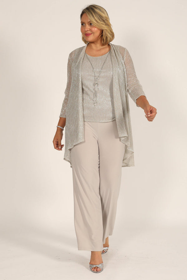 Mother of the Bride Plus Size Pant Set Set R&M Richards 7162W