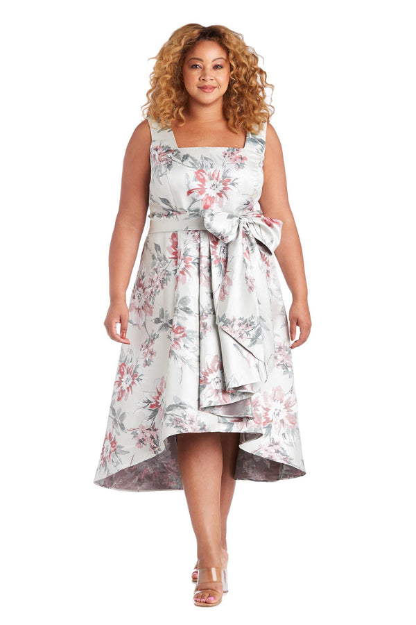 Plus Size Floral Dress High Low R&M Richards 7213W