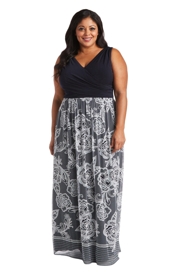 Long Formal Plus Size Dress Maxi R&M Richards 7225W