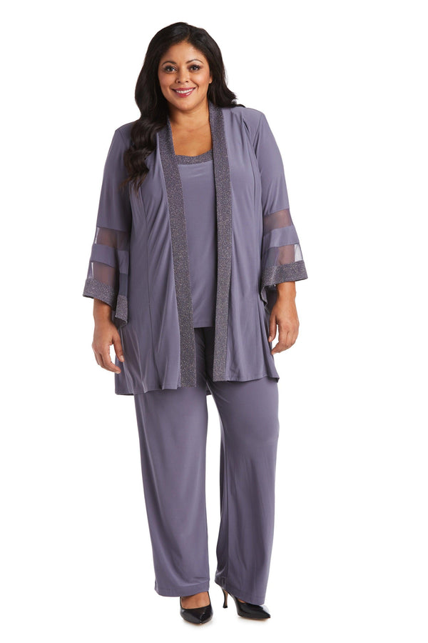 Plus Size Formal Pant Suit Set R&M Richards 7241W