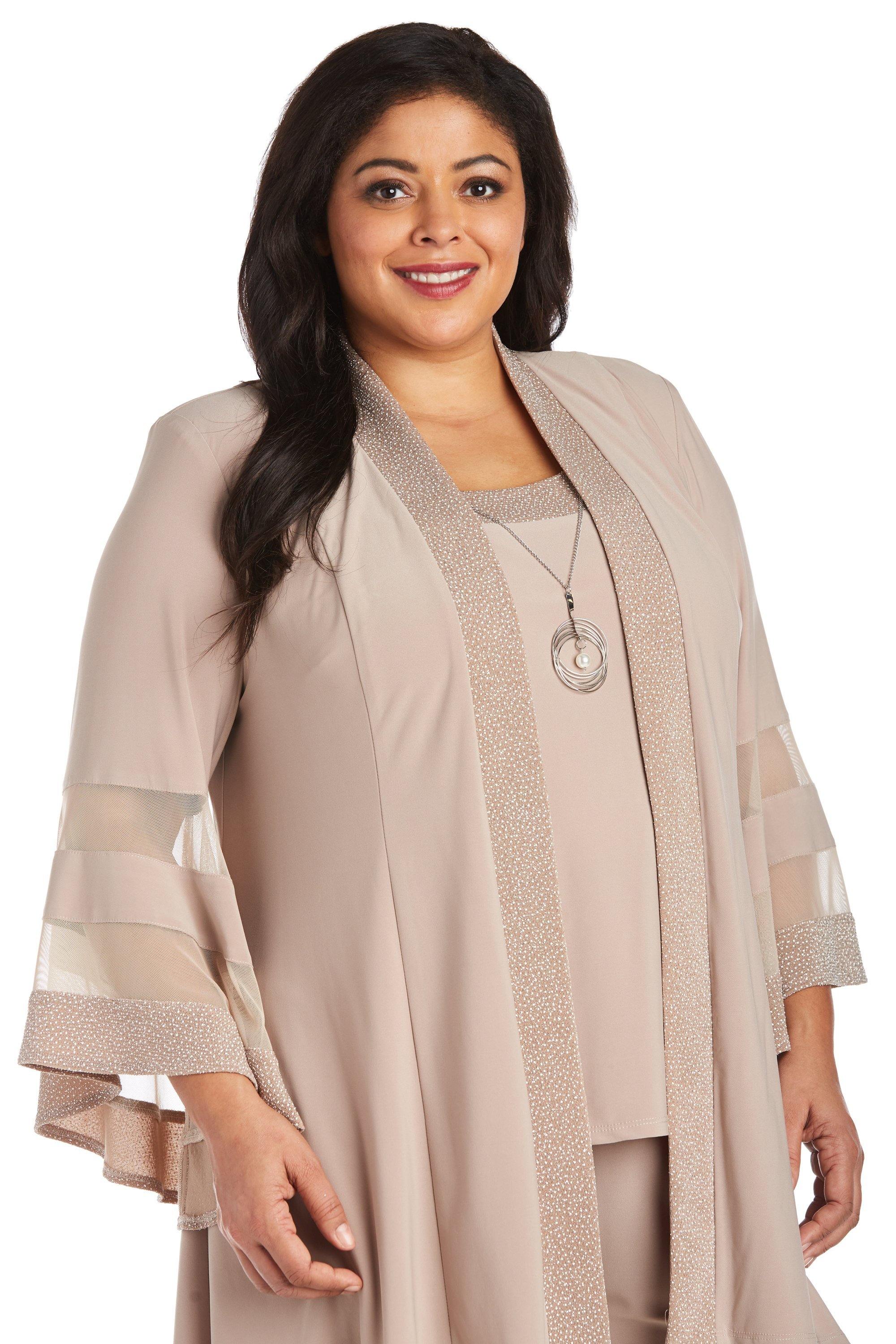 Black R&M Richards 7241W Plus Size Formal Pant Suit for $75.99 – The