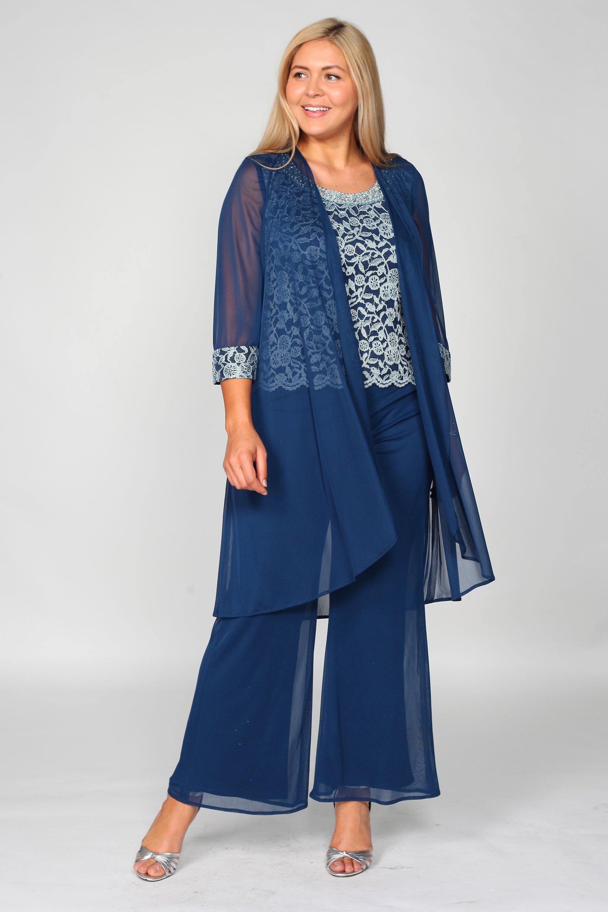 R&M Richards Mother of the Bride Pantsuit RM7266W - The Dress Outlet