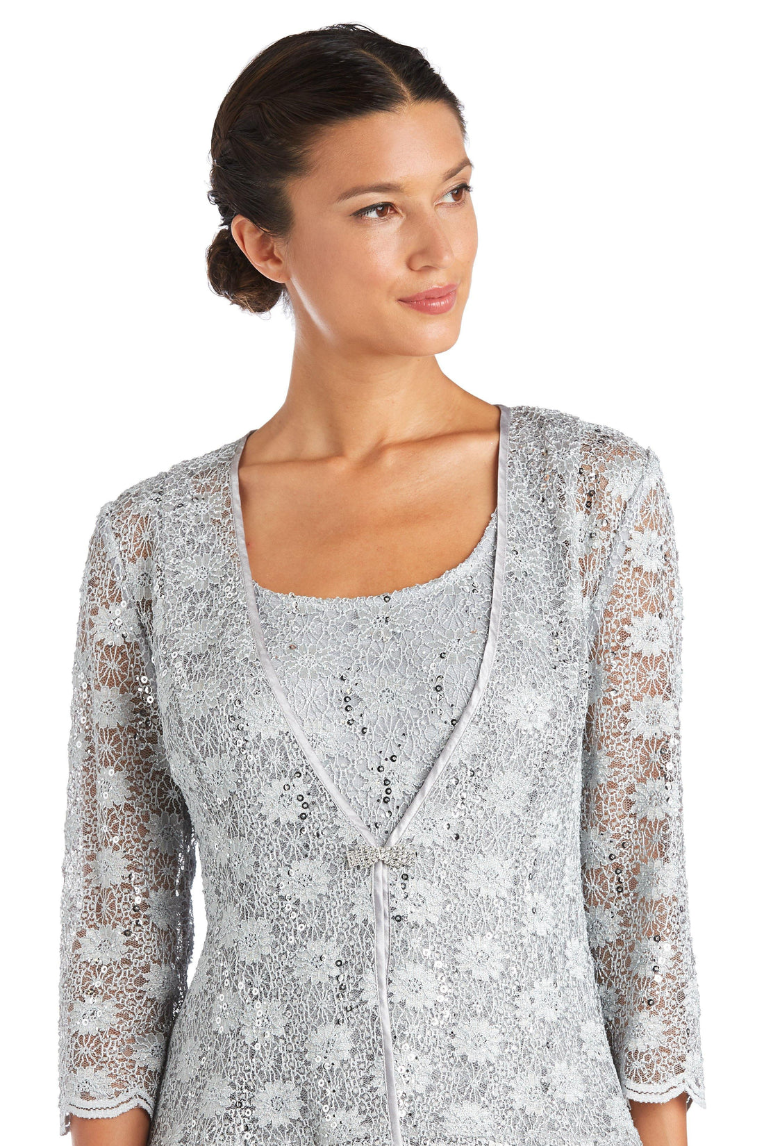 Black R&M Richards 7295 Long Mother Of The Bride Jacket Dress for $89.99 – The Dress Outlet