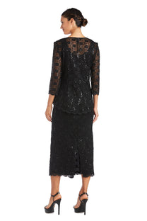 Black R&M Richards 7295 Long Mother Of The Bride Jacket Dress for $89.99 – The Dress Outlet