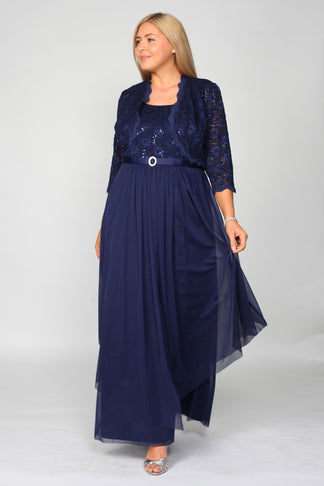 R&M Richards 7300 Long Mother Of Bride Formal Jacket Dress – The Dress ...