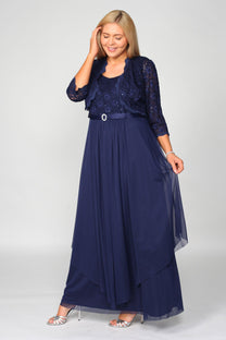 R&M Richards 7300 Long Mother Of Bride Formal Jacket Dress – The Dress ...