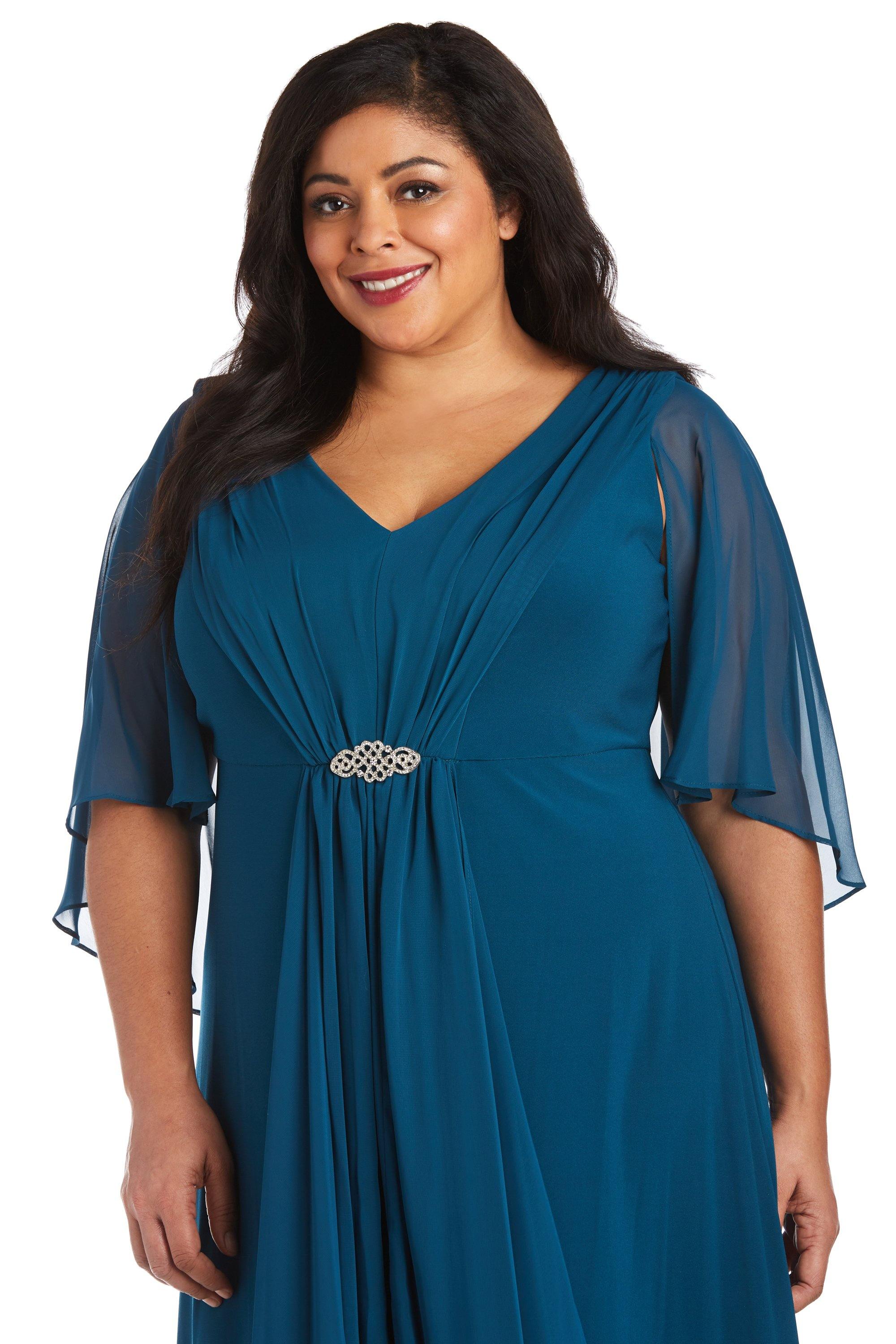 R&M Richards Long Formal Plus Size Dress 7329W - The Dress Outlet