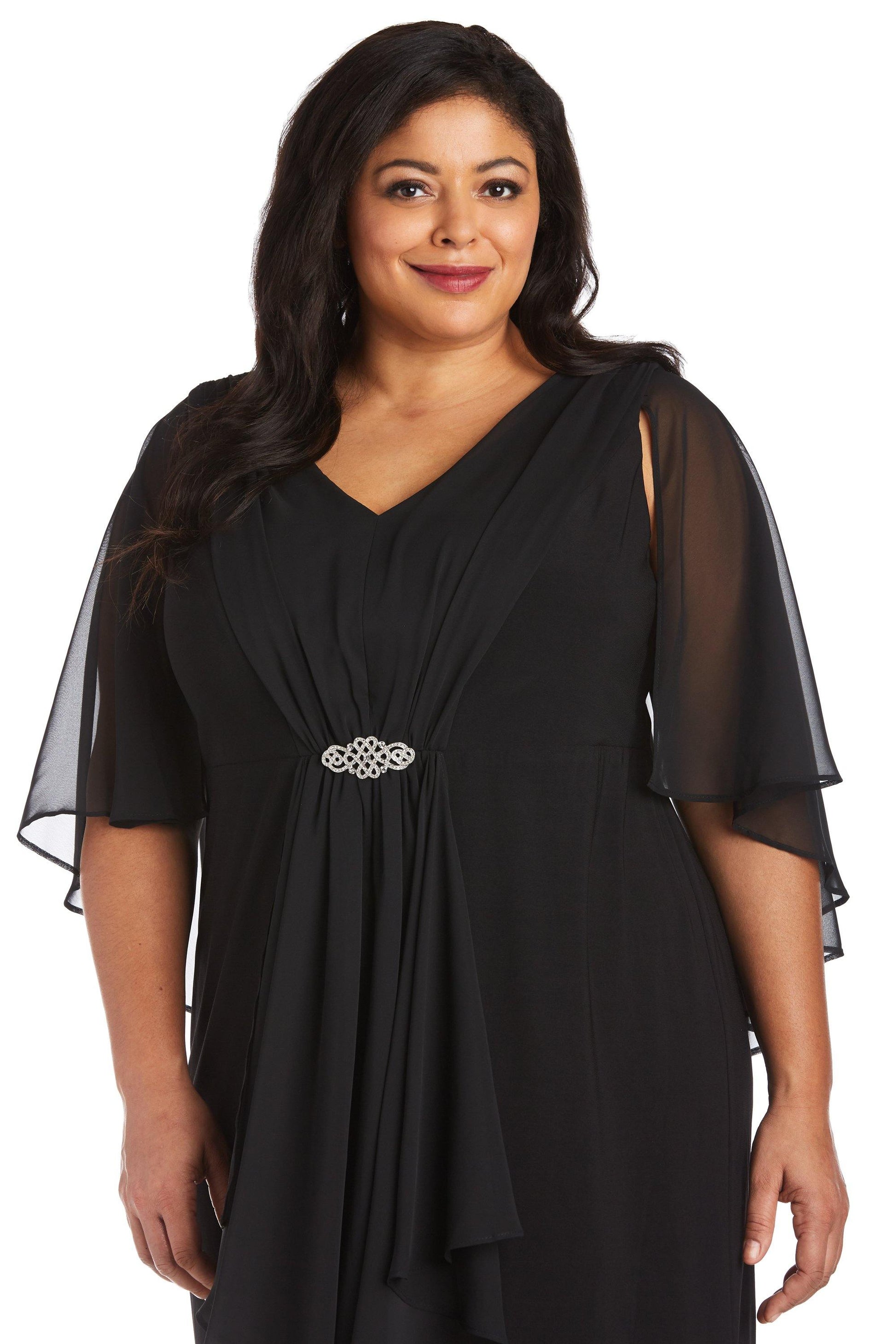 R&M Richards 7367W Short Plus Size Cocktail Dress