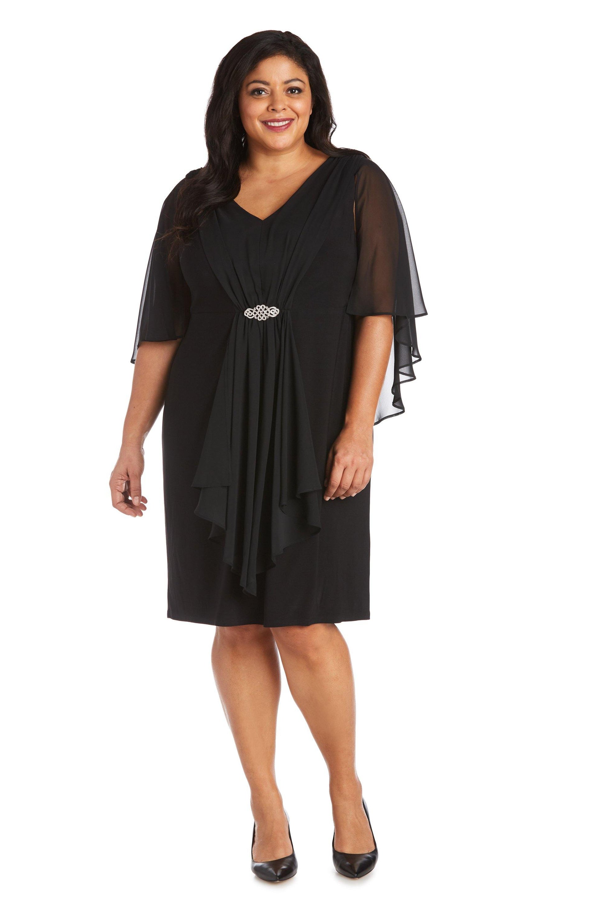 R&M Richards 7367W Short Plus Size Cocktail Dress