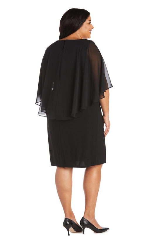 Black R&M Richards 7367W Short Plus Size Cocktail Dress for $54.99 ...