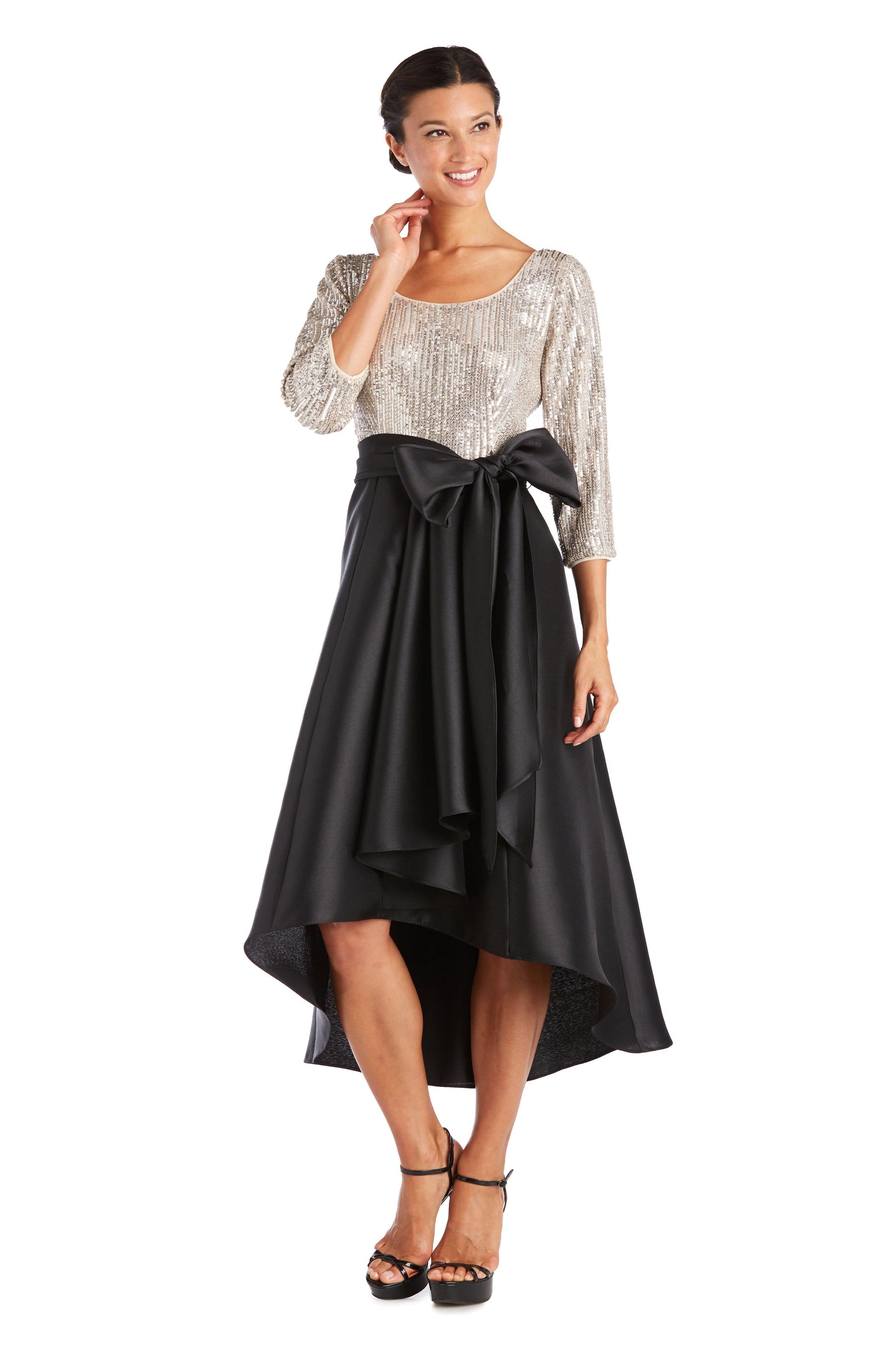 R&M Richards 7411 Sequin High Low Dress