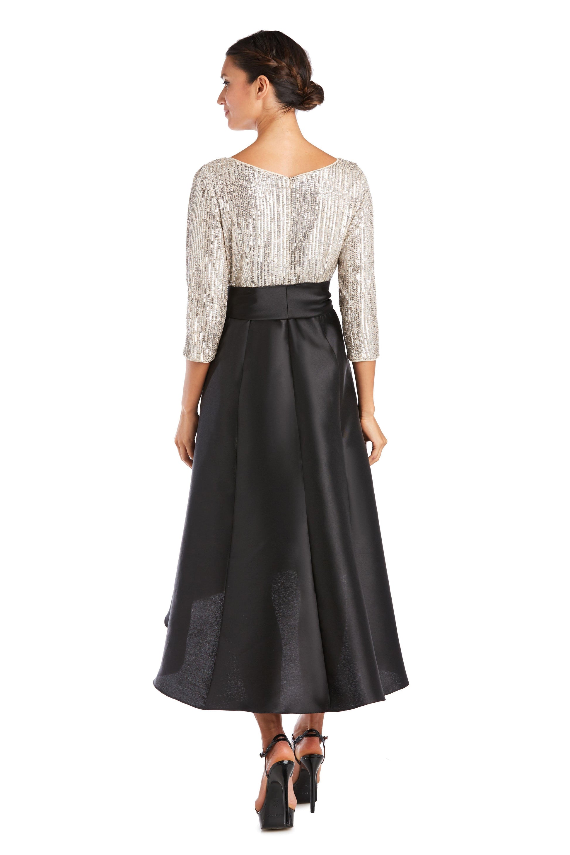 R&M Richards 7411 Sequin High Low Dress