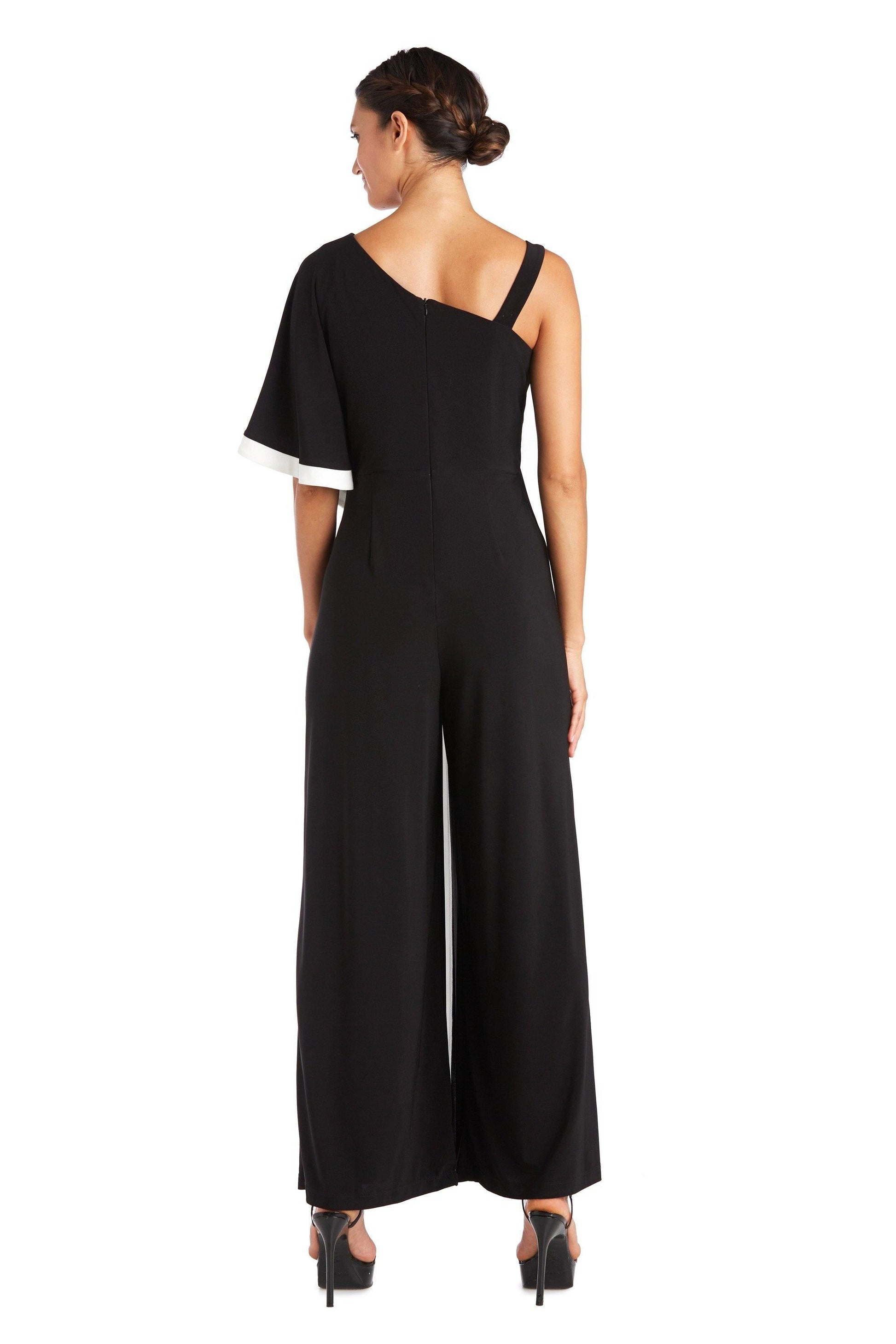 R&M Richards 7438 One Shoulder Jumpsuit