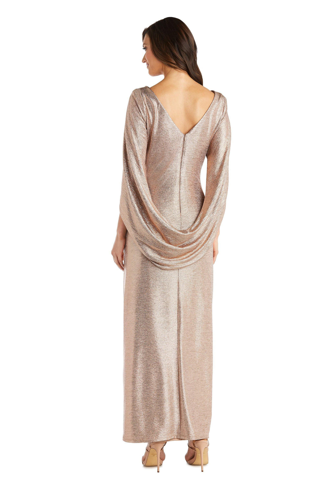 Rose Gold R&M Richards 7472 Long Mother Of The Bride Dress for $93.99