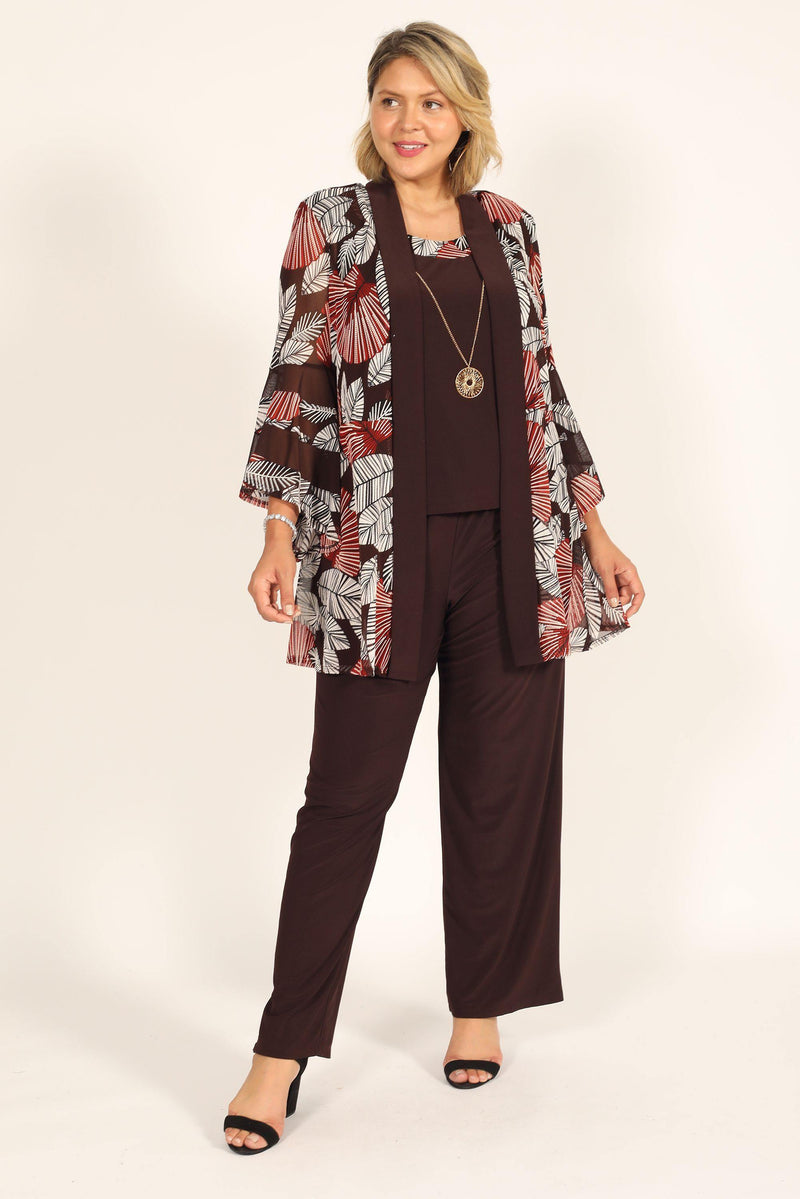 R&M Richards Two Piece Print Pant Suit 7496 - The Dress Outlet