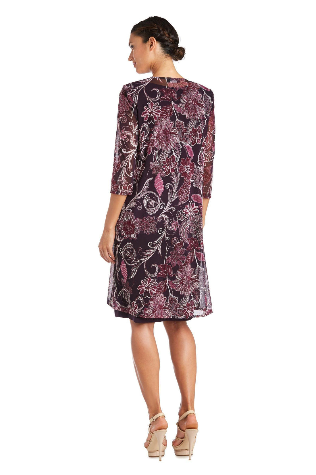 Plum R&M Richards 7507 Mother Of The Bride Short Dress for $59.99 – The ...