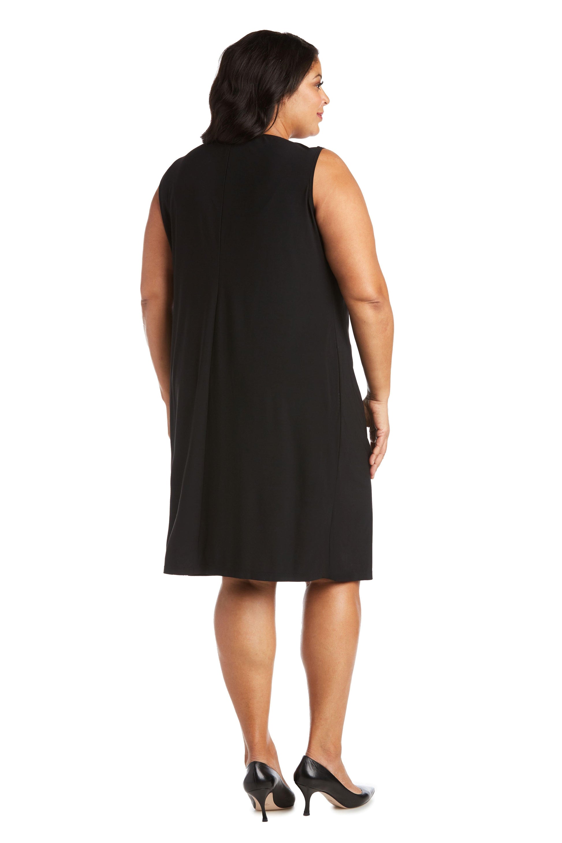 R&M Richards 7509W Short Plus Size Print Jacket Dress