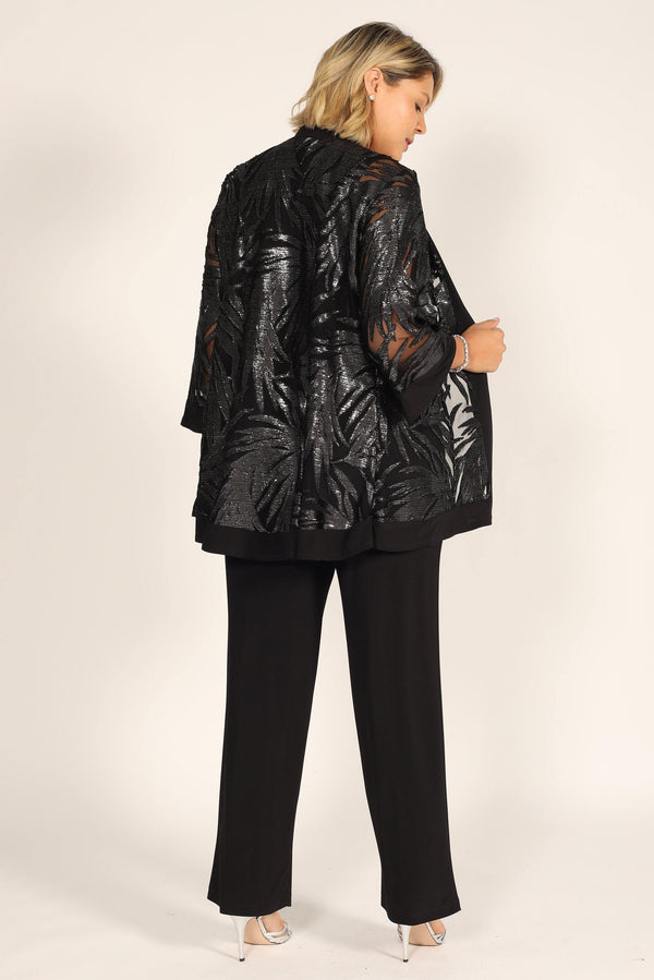 R&M Richards Three-Piece Mesh Pant Suit 7547 - The Dress Outlet