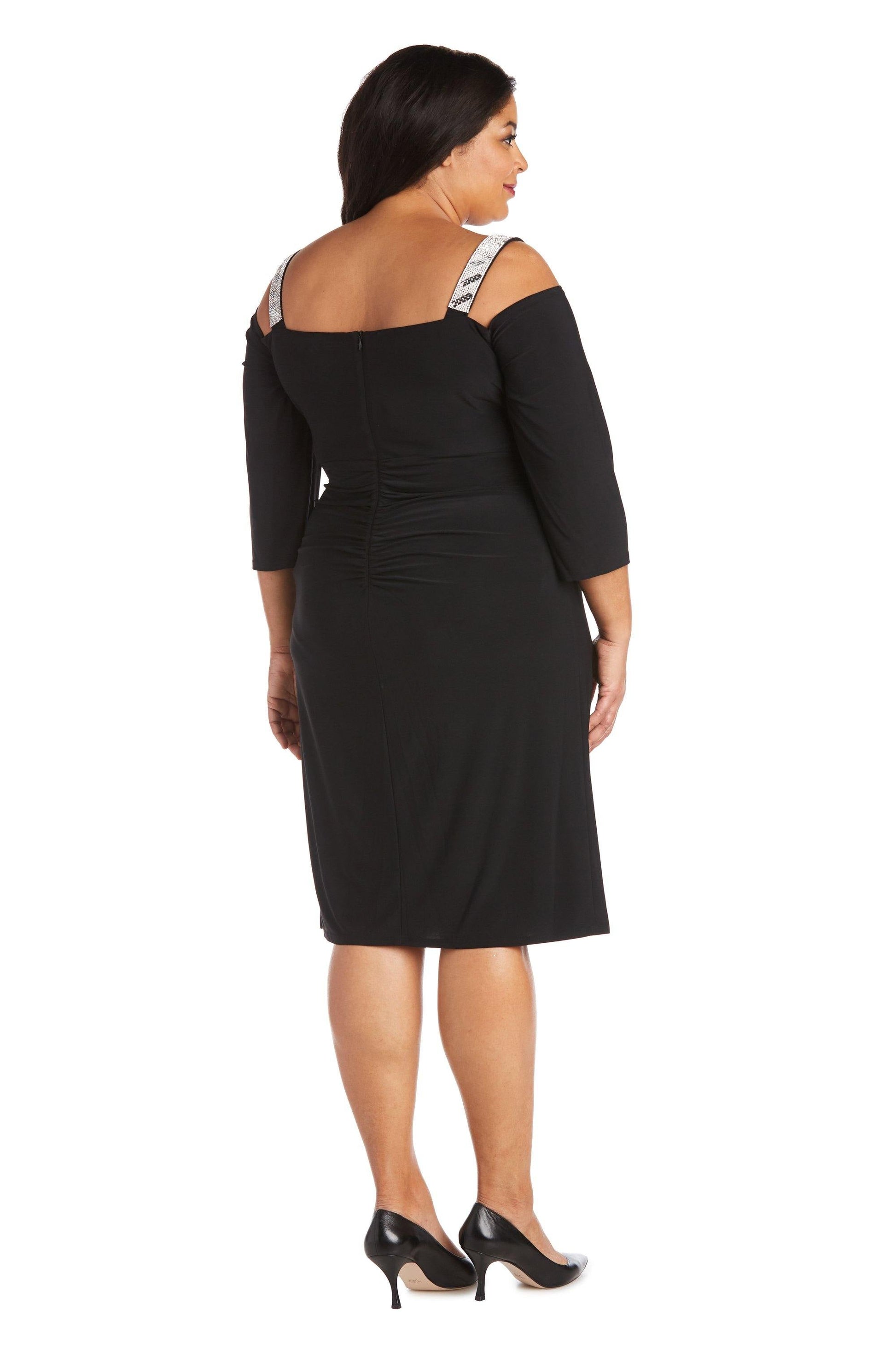R&M Richards 7549W Short Plus Size Cocktail Dress