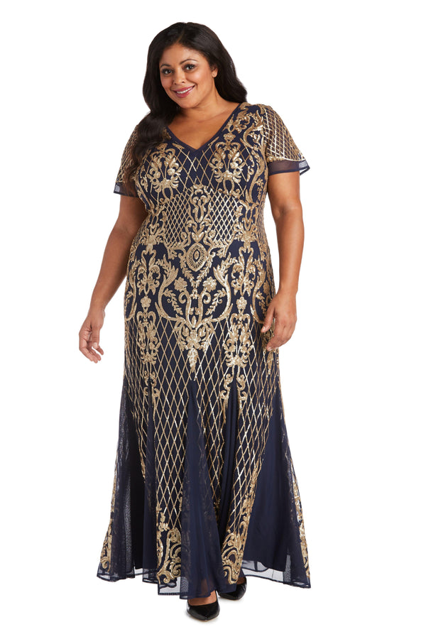 Long Formal Dress Plus Size R&M Richards 7585W
