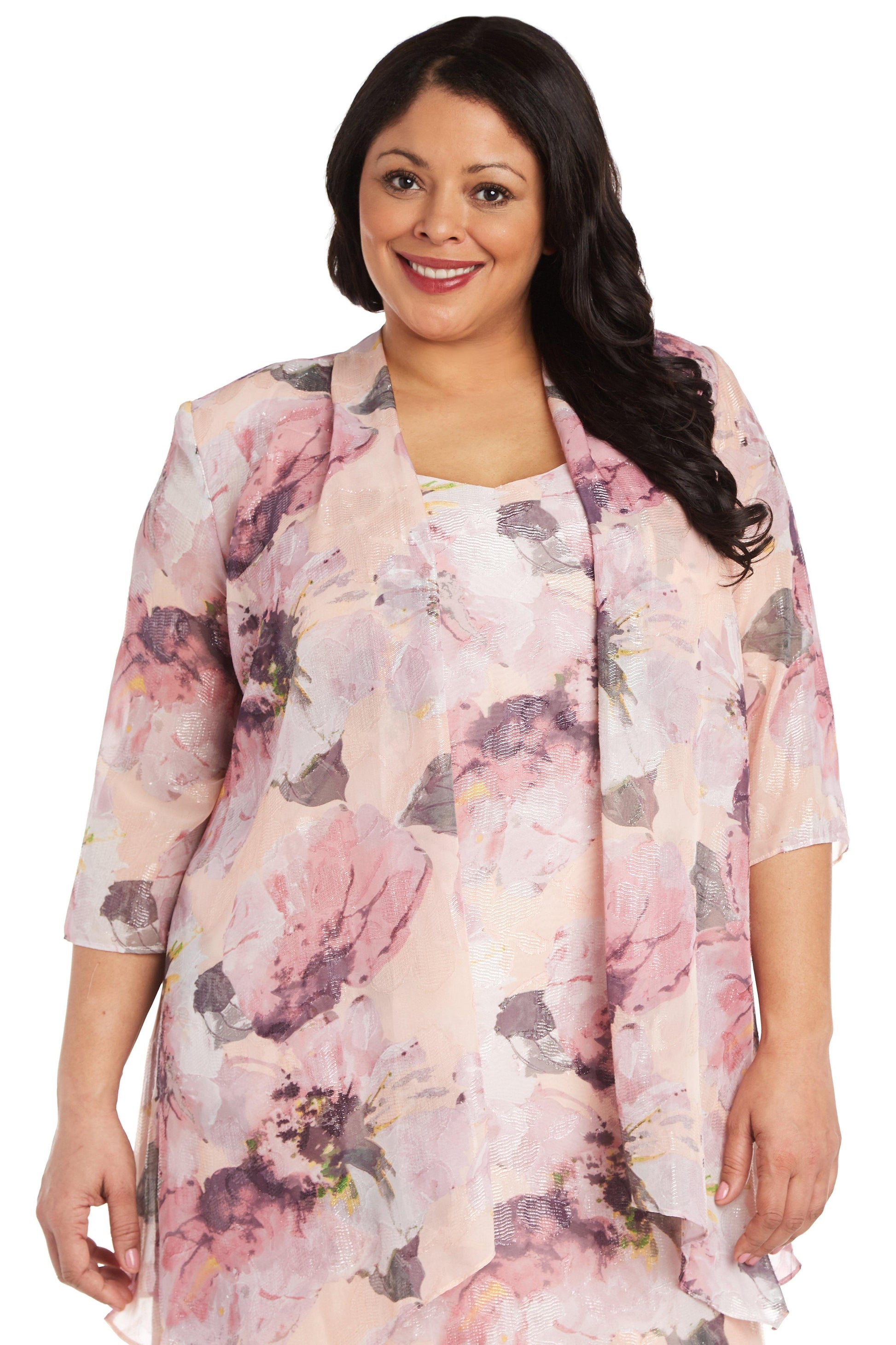 R&M Richards 7738W Short Plus Size Jacket Dress