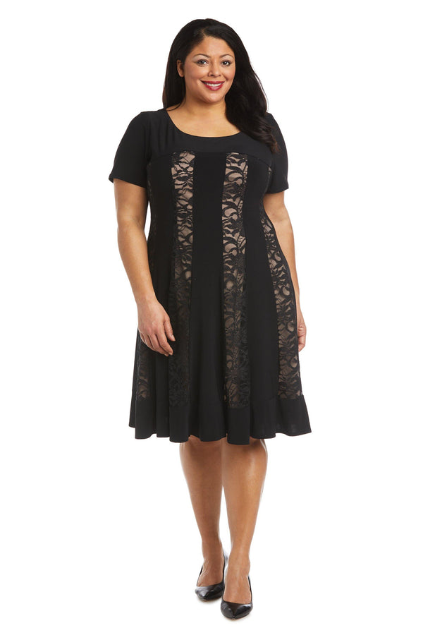 Short Plus Size Dress Lace R&M Richards 7769W