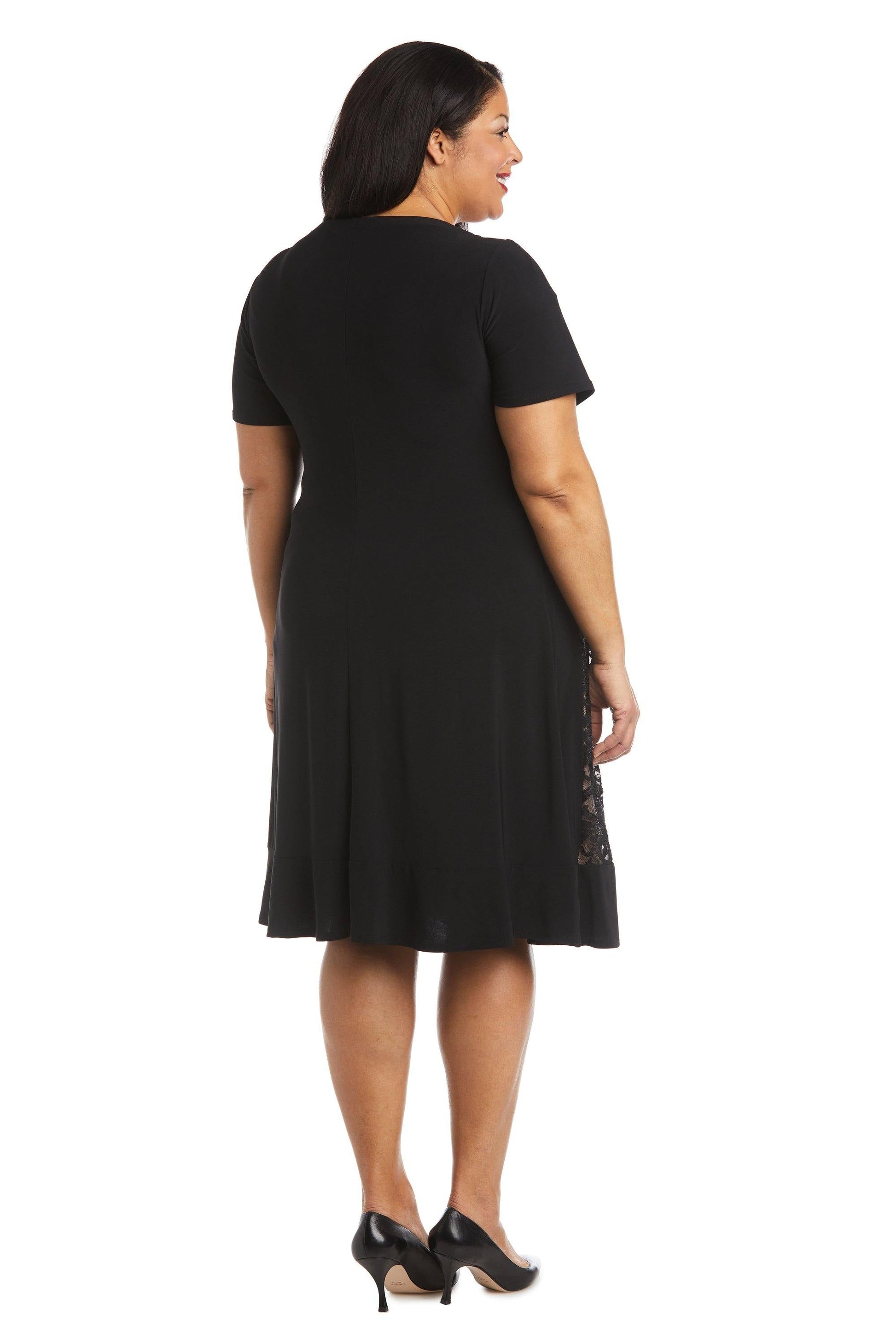 R&M Richards 7769W Short Plus Size Lace Dress