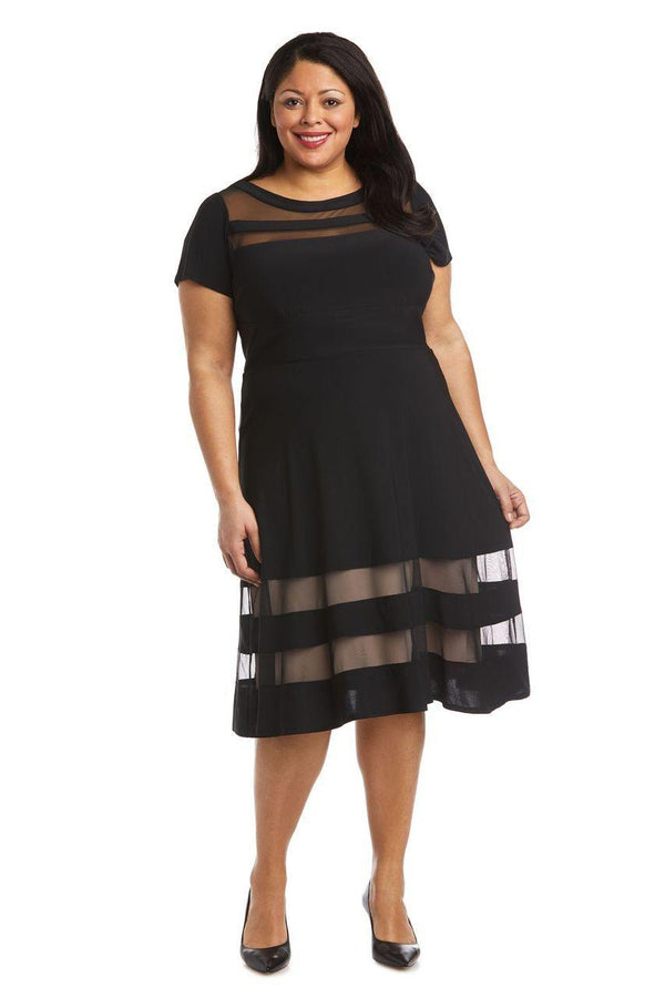Short Plus Size Dress Cocktail R&M Richards 7771W