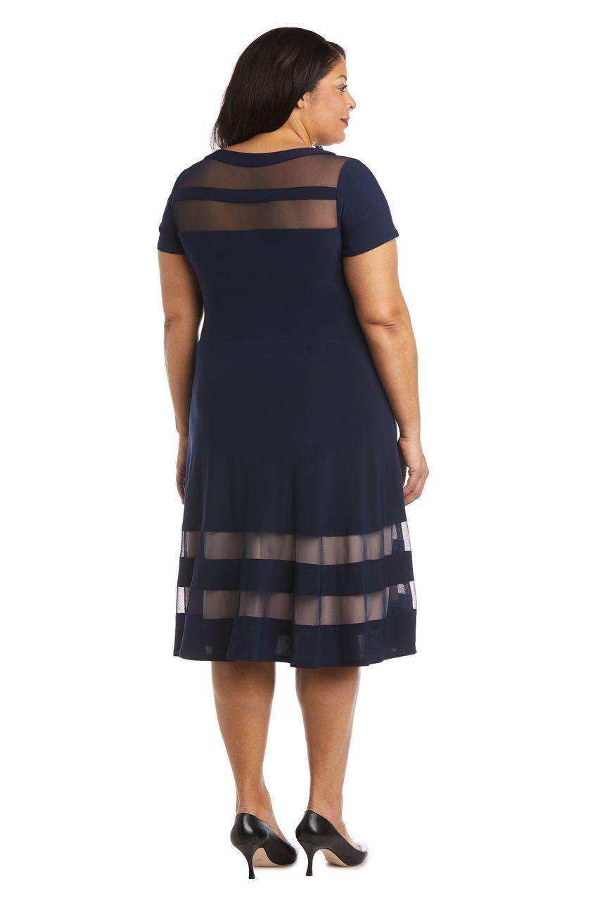 R&M Richards 7771W Short Plus Size Cocktail Dress