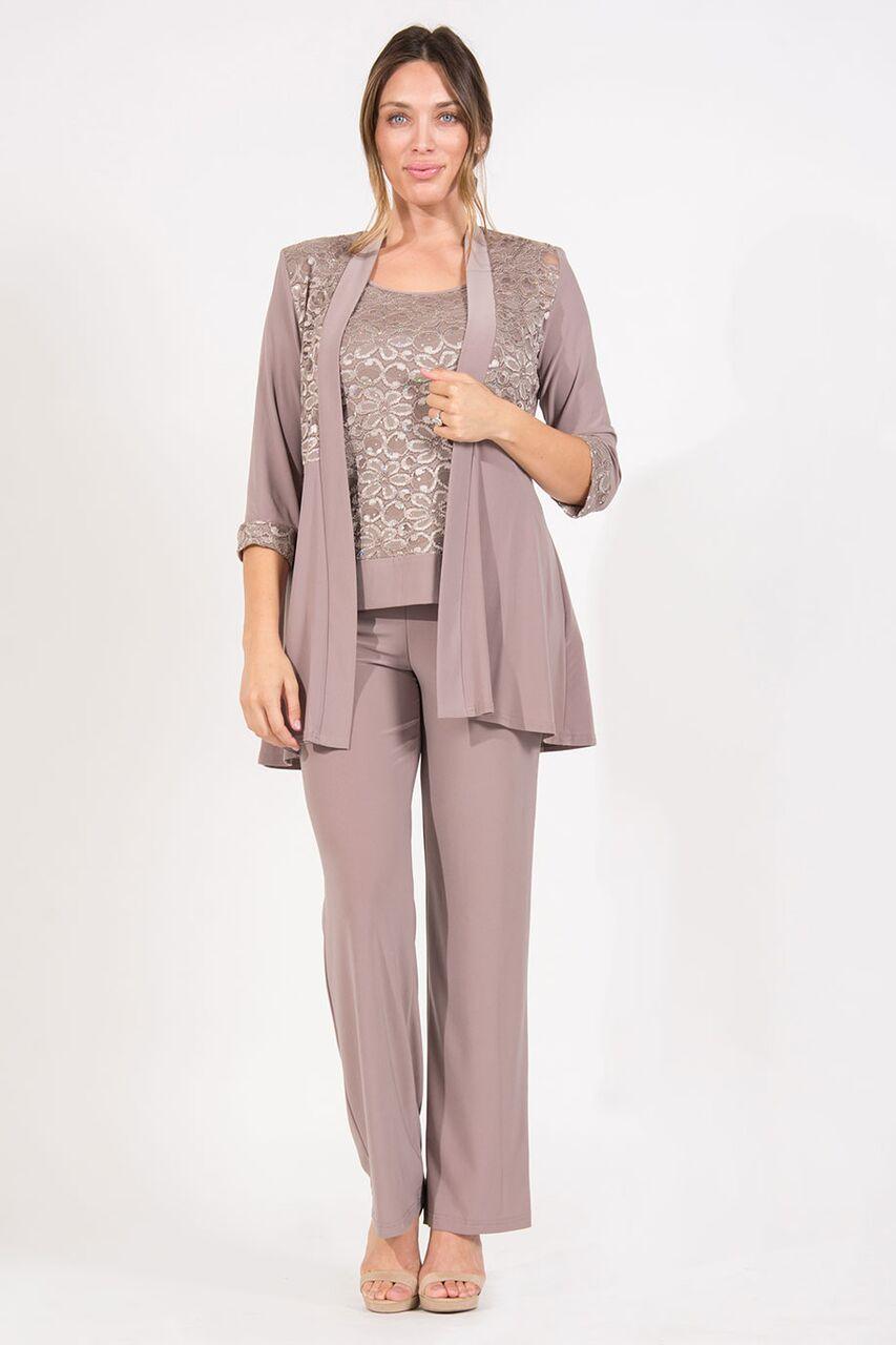 Plum R&M Richards 7772 Mother Of The Bride Formal Pant Suit for