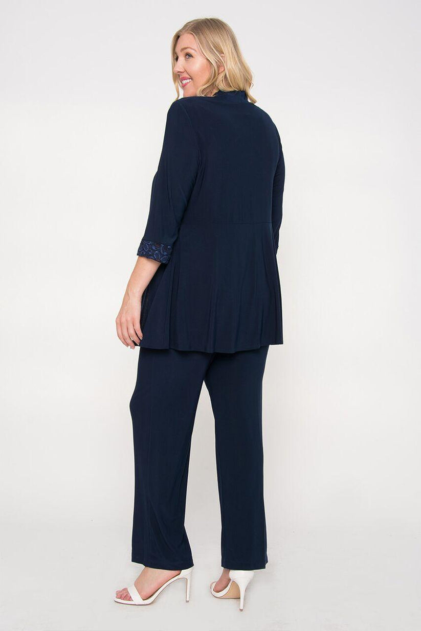 Mocha R&M Richards 7772W Mother Of The Bride Formal Plus Size Pant Suit ...