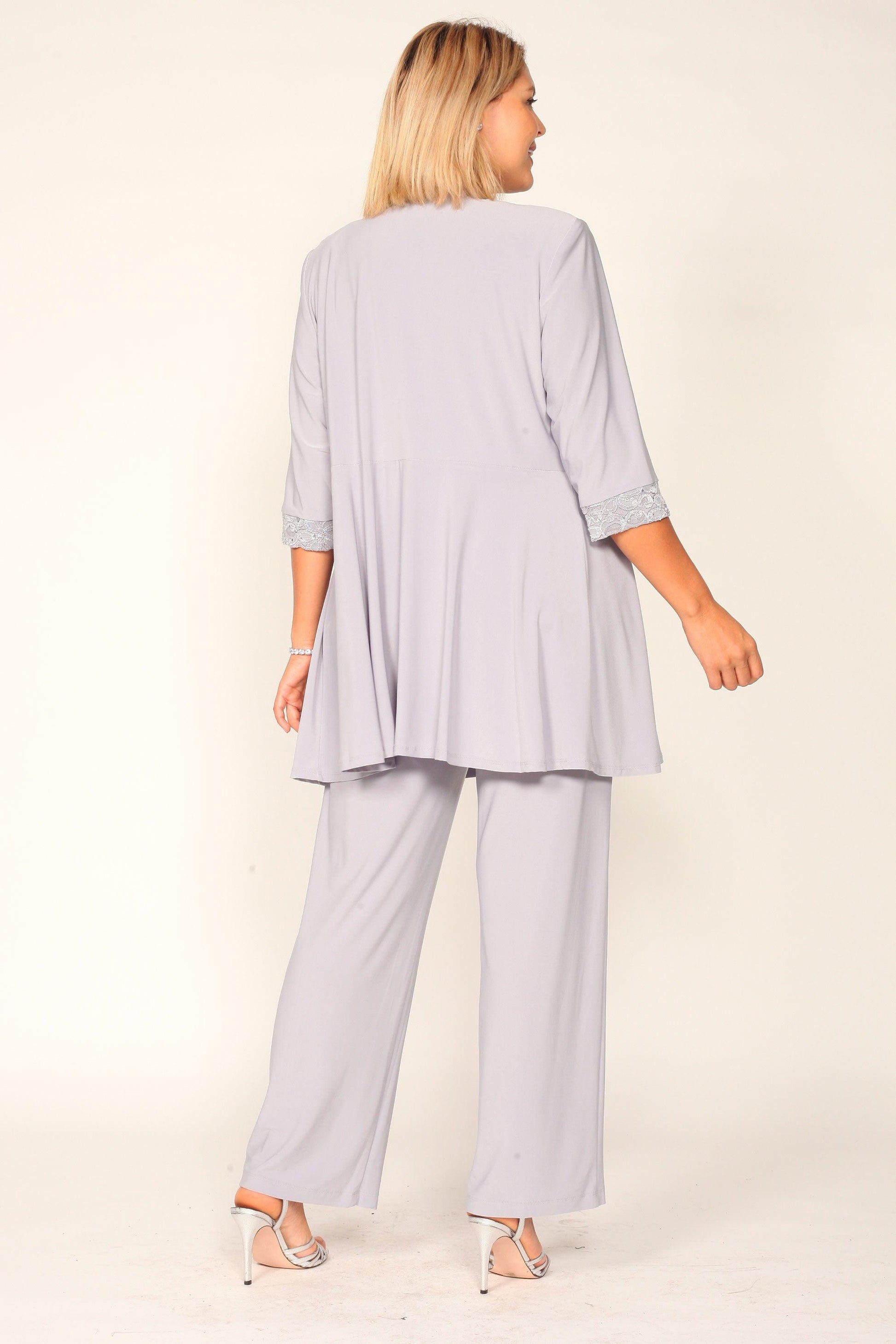 R&M Richards 7772W Plus Size Formal Pant Suit for Mother of the Bride