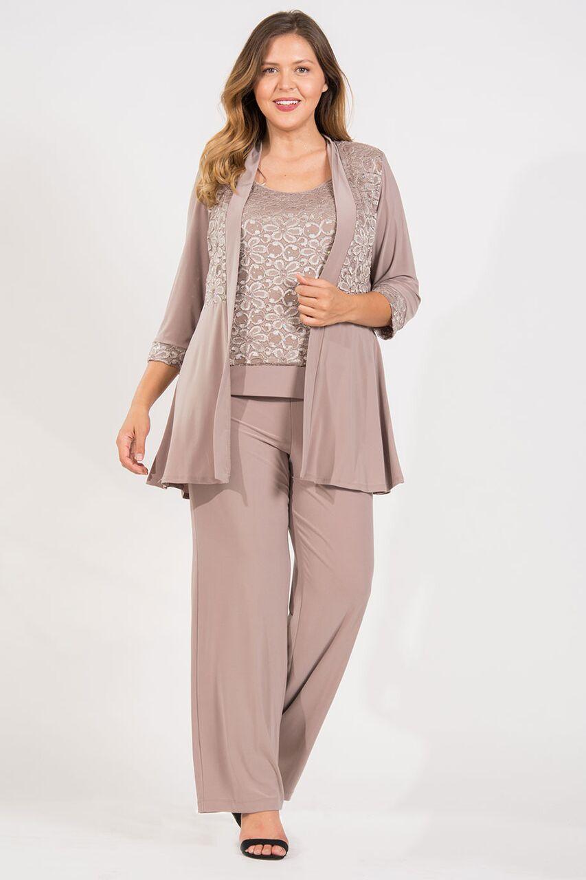 R&M Richards 7772W Plus Size Formal Pant Suit for Mother of the Bride