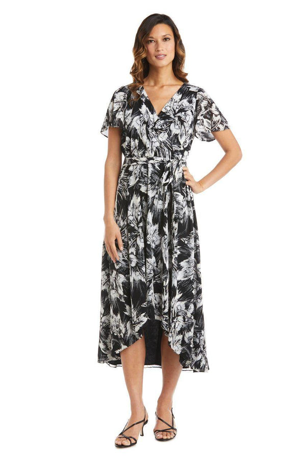High Low Wrap Dress Wrap R&M Richards 7800