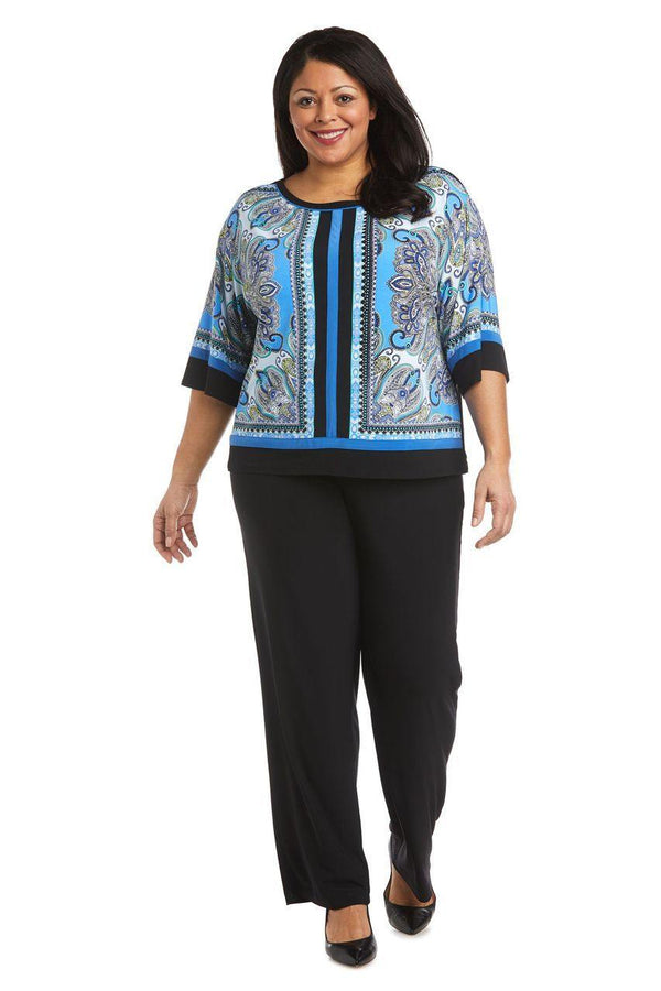 Plus Size Pant Set Two Piece R&M Richards 7834W