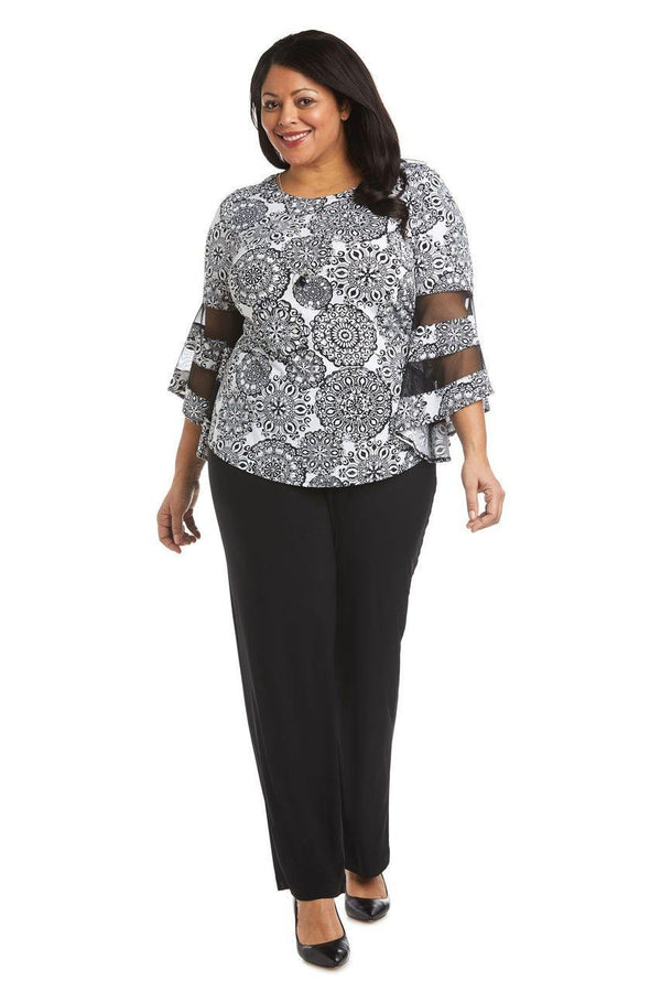 Plus Size Two Piece Set Pant R&M Richards 7838W
