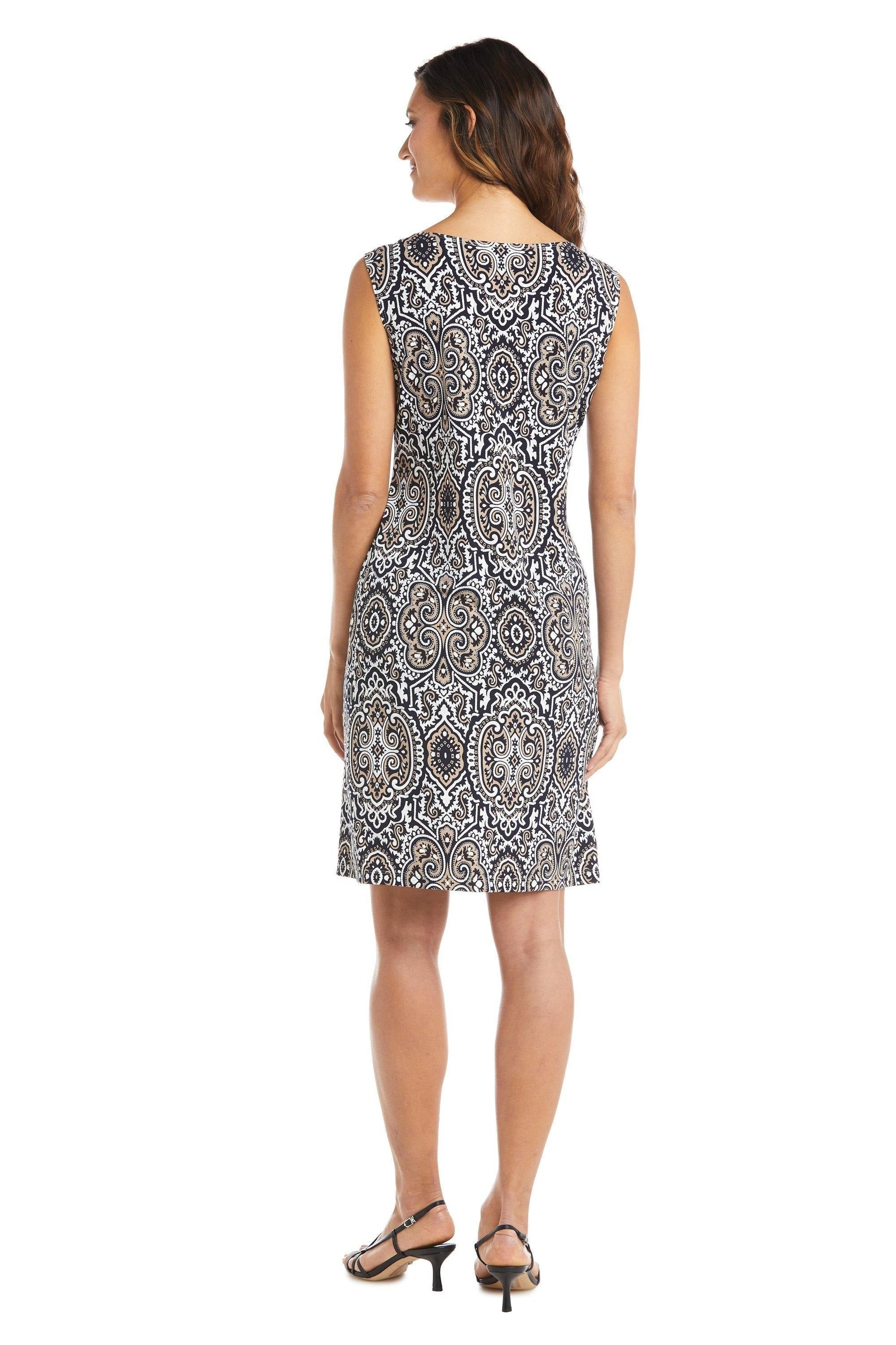 R&M Richards 7877 Short Two Piece Print Jacket Dress