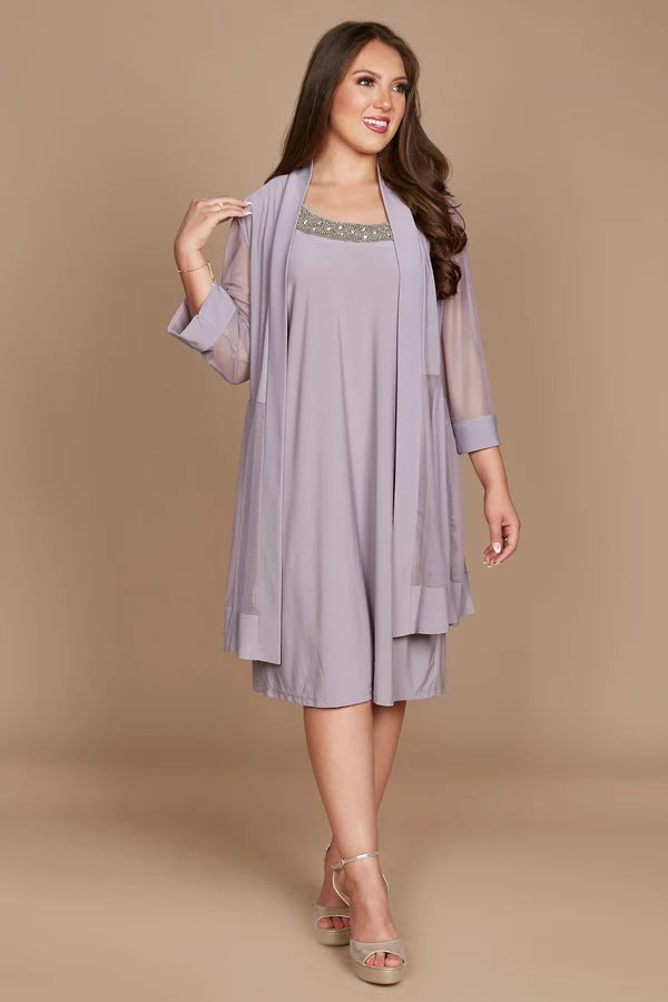 Short Beaded Jacket Dress R&M Richards 8442