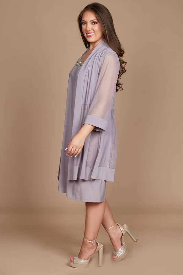 Short Beaded Jacket Dress R&M Richards 8442