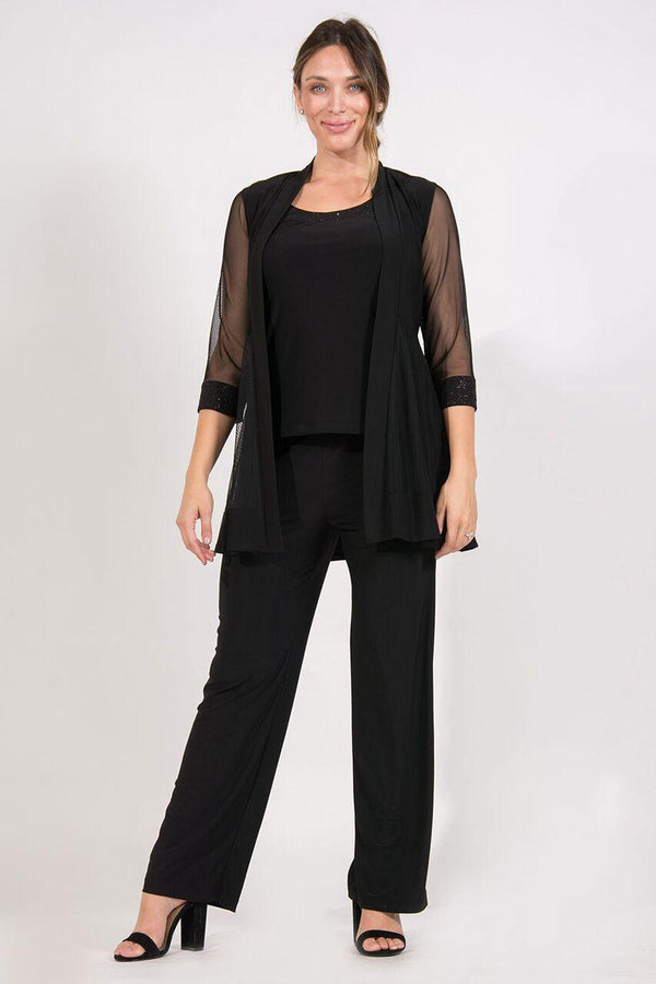 Formal Jacket Pant Suit Black R&M Richards 8704